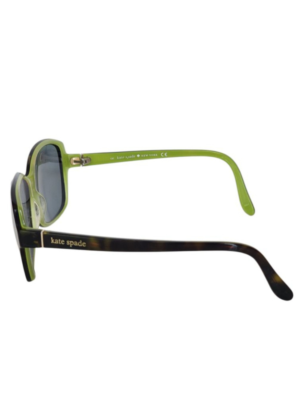 KATE SPADE AILEY Green & Brown Tortoise Black Lenses Sunglasses 58 mm 06 - Picture 4 of 10